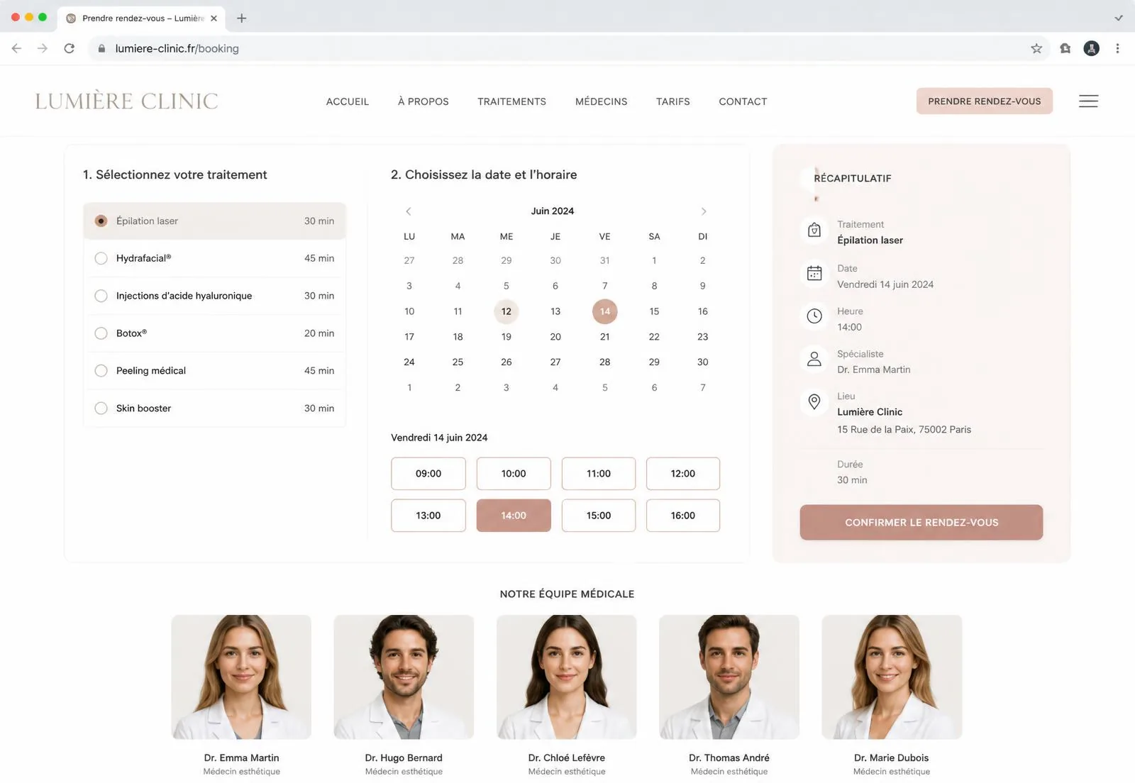 Lumière Clinic — Esthétique
